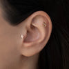 14K Solid Gold Lightning Gold Tragus