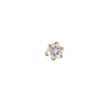 14K Solid Gold Solitaire Diamond Tragus with Diamonds