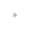 14K Solid Gold Star Tragus with Diamonds