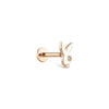 14K Solid Gold Rabbit Tragus with Diamonds
