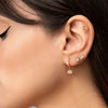 Stone Cube Gold Studs