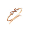 14K Solid Gold Dainty Bow Ring