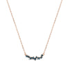 14K Solid Gold Sparkle Serenade Necklace with Blue Diamonds