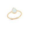 Close-up of 14K gold ring with a beautiful opal stone