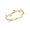 Close-up of minimalist Olive Ring in solid gold