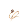 Close-up of 14K gold romantic Cupidon ring