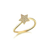 L'etoile Ring in Yellow Gold with sparkling zirconia stones