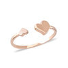 14K Gouden Ring met Twee Harten
