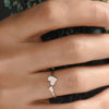 14K Gouden Ring met Twee Harten