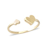 14K Gouden Ring met Twee Harten