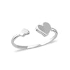 14K Gouden Ring met Twee Harten
