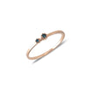 Frost-Kissed Ring in Yellow Gold with 0.05 ct blue diamonds
