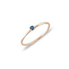 14K Solid Gold Audrey Ring with Blue Diamond