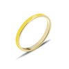 14K Solid Gold Colorful Mood Ring with Yellow Enamel