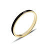 14K Solid Gold Colorful Mood Ring with Black Enamel