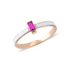 14K Solid Gold Dolce Ring with Certified Enamel