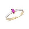 14K Solid Gold Dolce Ring with Certified Enamel