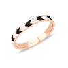 14K Solid Gold Duet Ring with Enamel x Piano