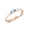 14K Solid Gold Dolce Ring with Certified Enamel