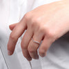 14K massief gouden ritmegouden ring