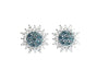 Sunflower Sparkle 14K Gold Diamond Stud Earrings