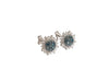 Sunflower Sparkle 14K Gold Diamond Stud Earrings