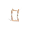 14K Solid Gold Cuff Tragus with Diamonds