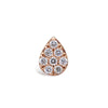 14K Solid Gold Drop Tragus with Diamonds