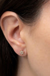 14K Solid Gold Emily Floral Diamond Studs