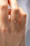 14K Solid Gold Emily Floral Diamond Ring