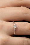 White Gold Juliette Ring with round and baguette diamonds, holiday gift