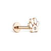 14K Solid Gold Paw Tragus with Diamonds