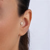 14K Solid Gold Paw Tragus with Diamonds
