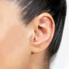 14K Solid Gold Triangle Tragus with Diamonds